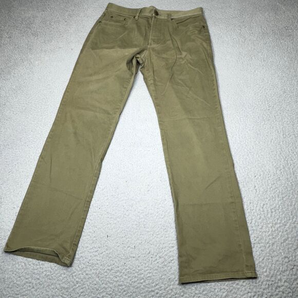 Onward Reserve Pants Men 34x31 Green Chino Five Pocket Stretch Casual Golf Work